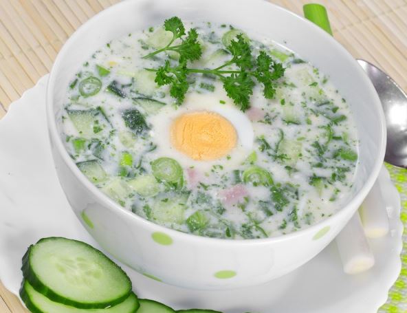 Рецепт холодного супа из щавеля на кефире