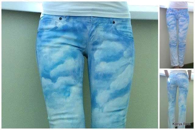Как сделать светлые пятна на джинсах