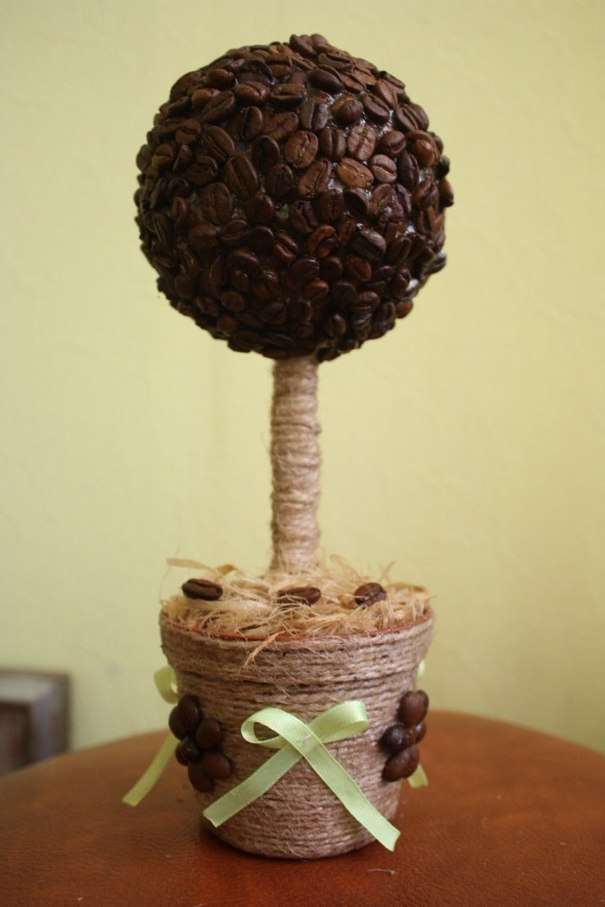 Дерево из кофейных зерен: крона