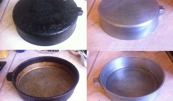 Как убрать черный нагар с обычной сковороды