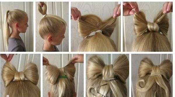 Как сделать бант из волос. Фото с сайта www.baby.ru