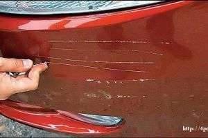 Как закрасить царапину на машине?